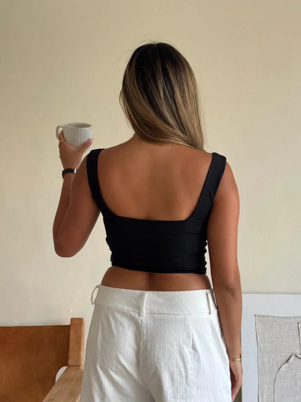 Alfhild top - Sort