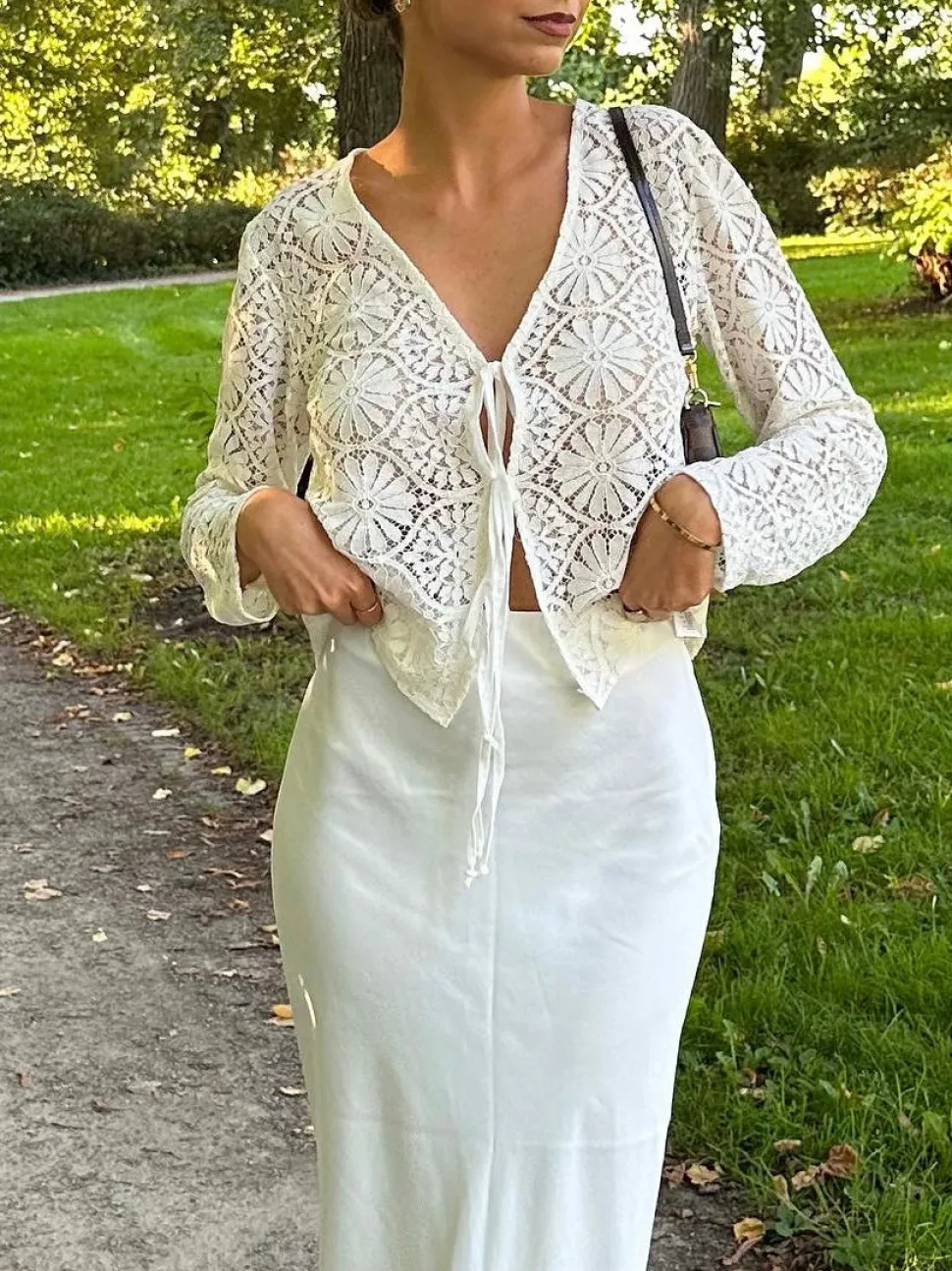 Angelina blondebluse - Hvid