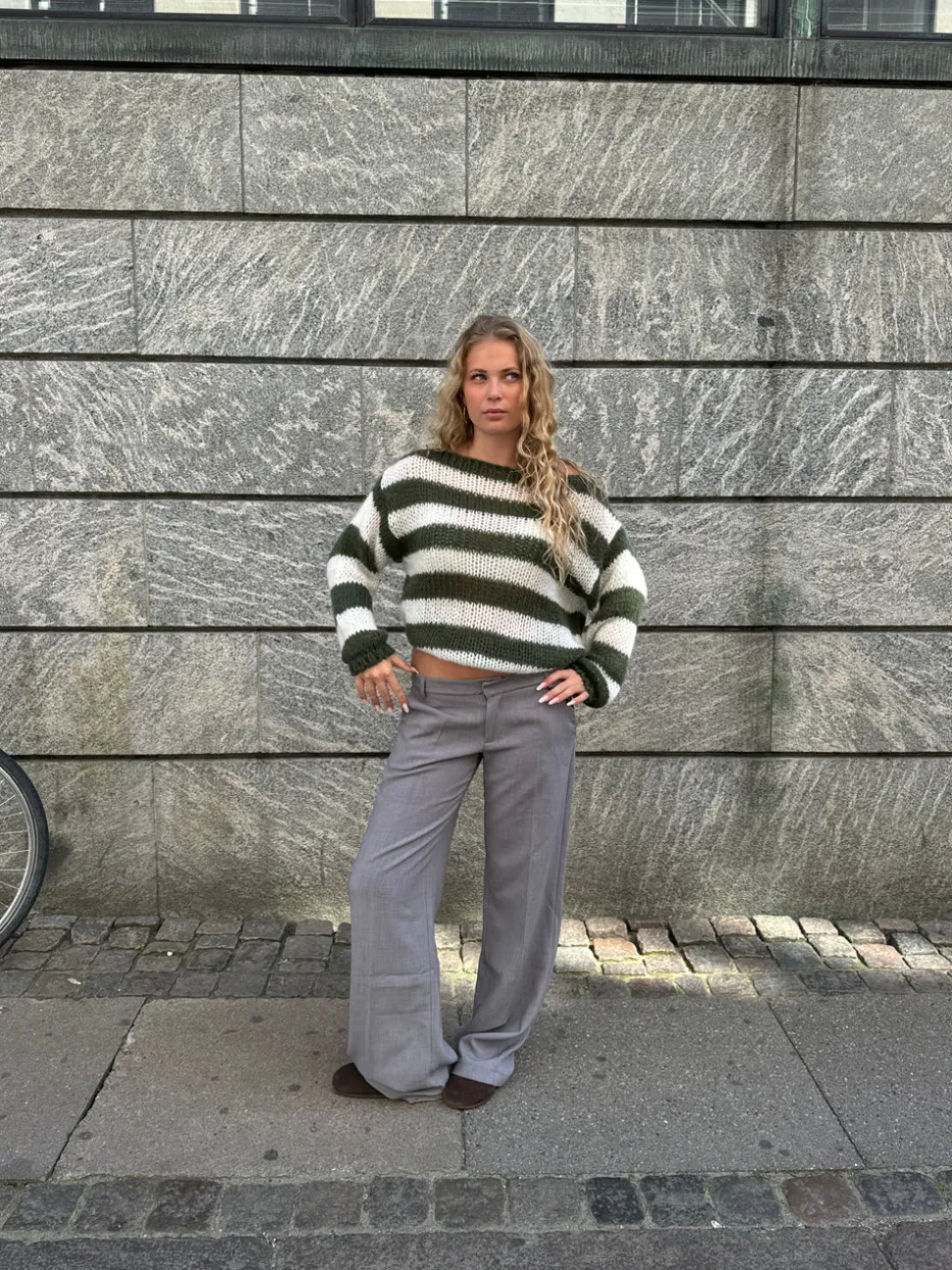 Anna Olympia striktrøje - Kaki