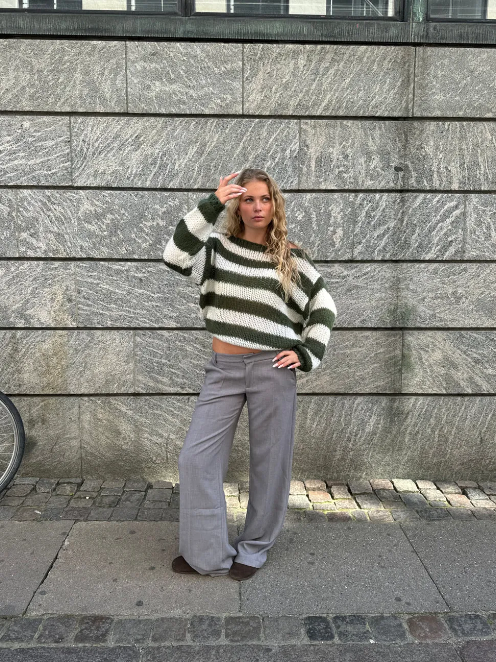 Anna Olympia striktrøje - Kaki