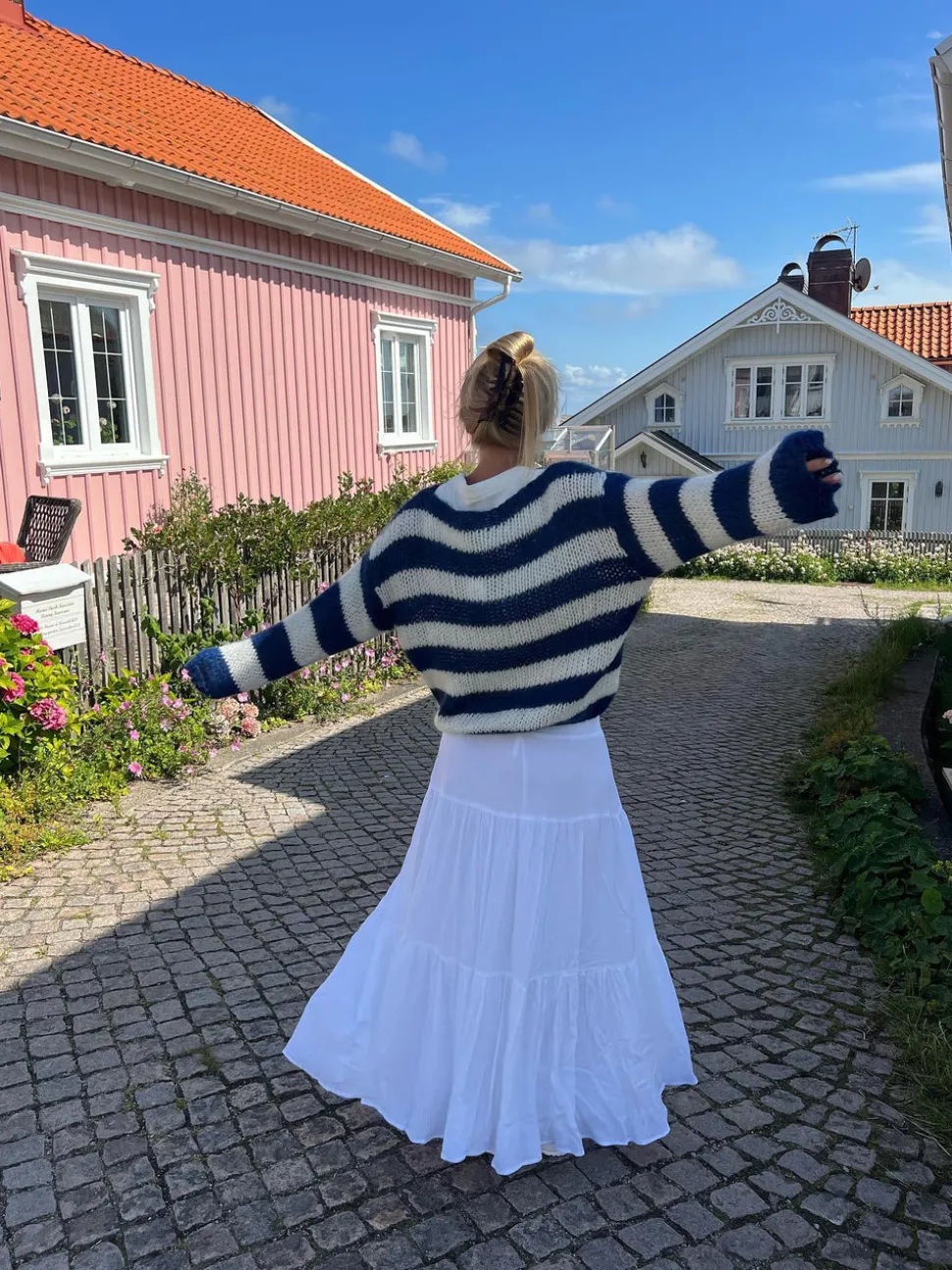 Anna Olympia striktrøje - Navy