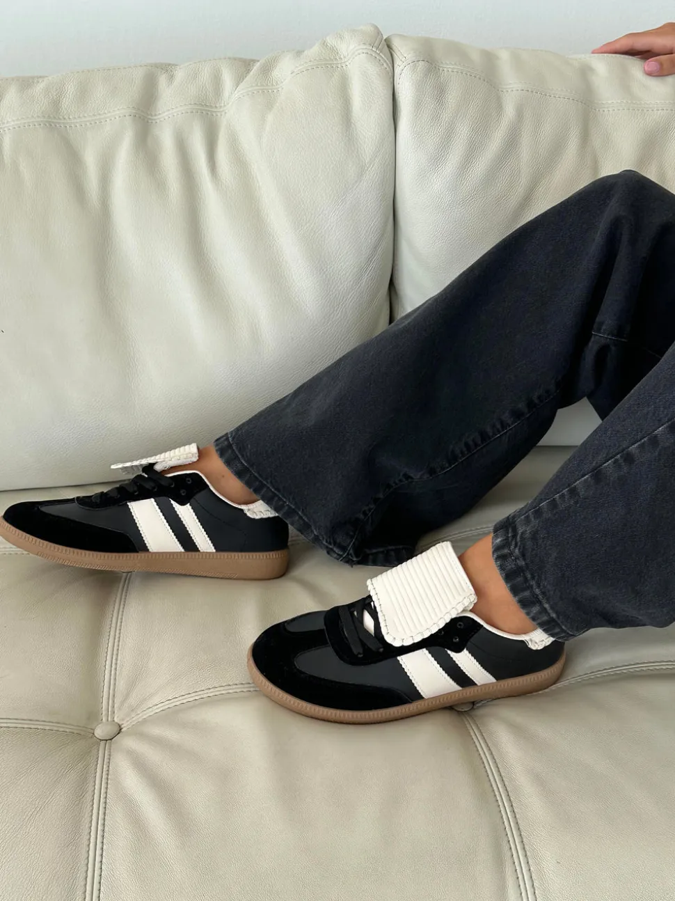 Astana sneakers med kappe - Sort