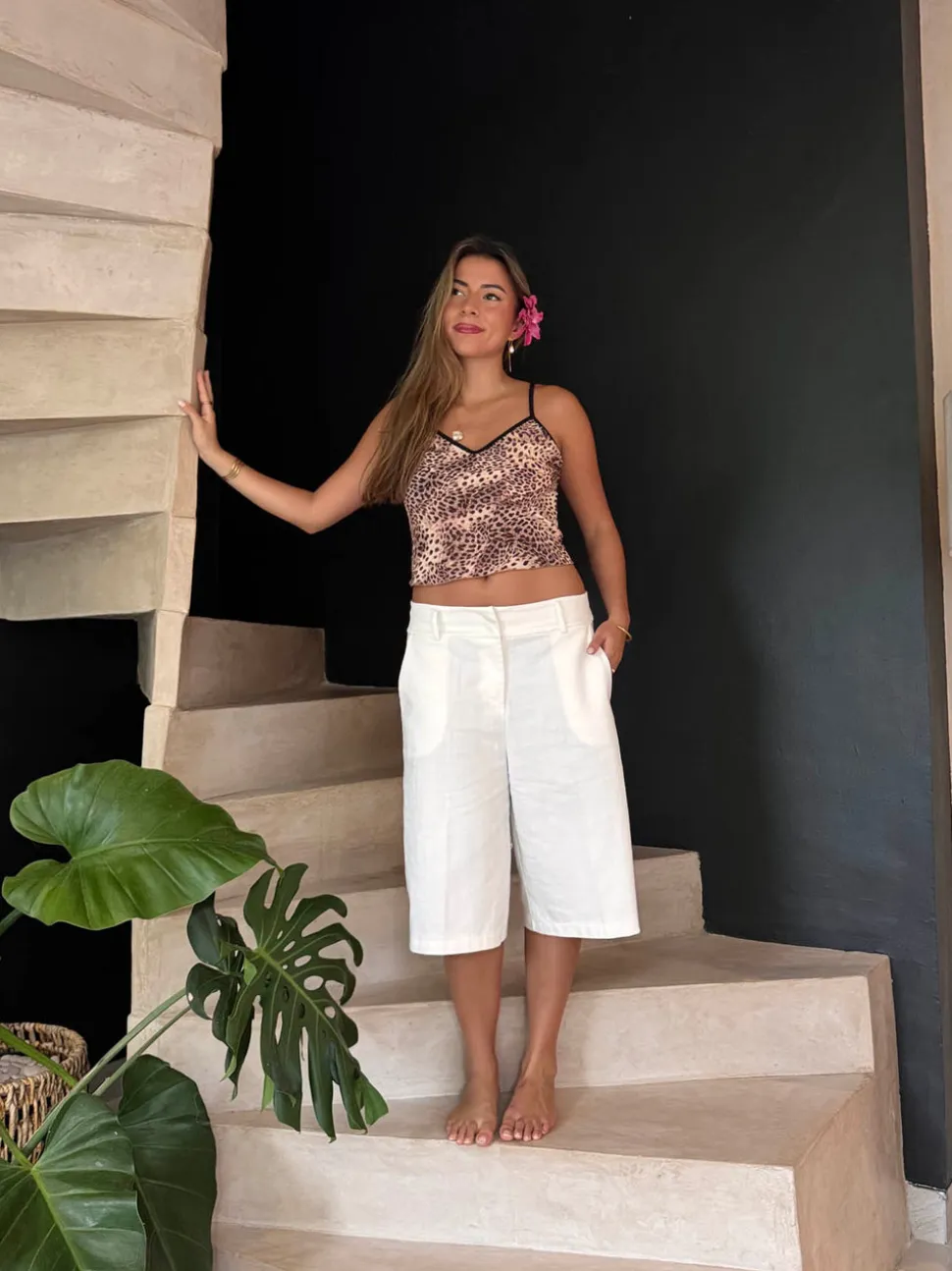 Cilena bermudashorts - Hvid