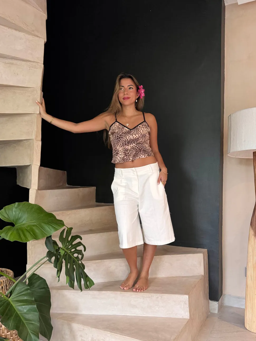 Cilena bermudashorts - Hvid