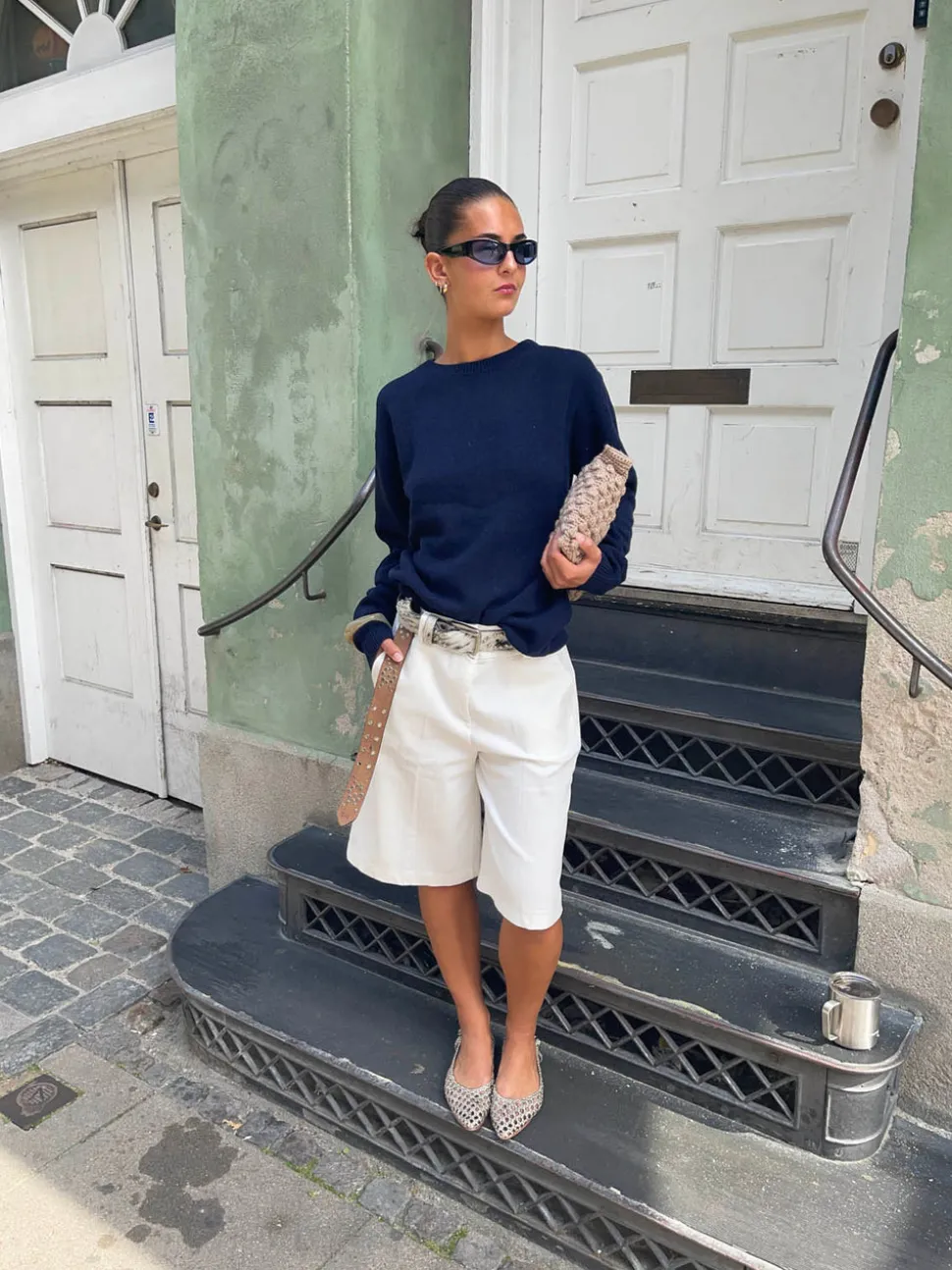 Cilena bermudashorts - Hvid