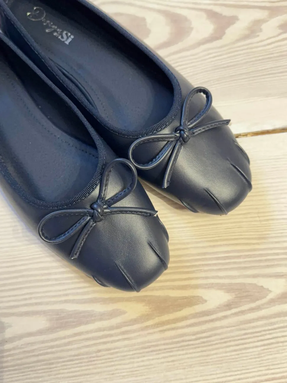 Eline ballerinaer med detaljer - Mørk Navy