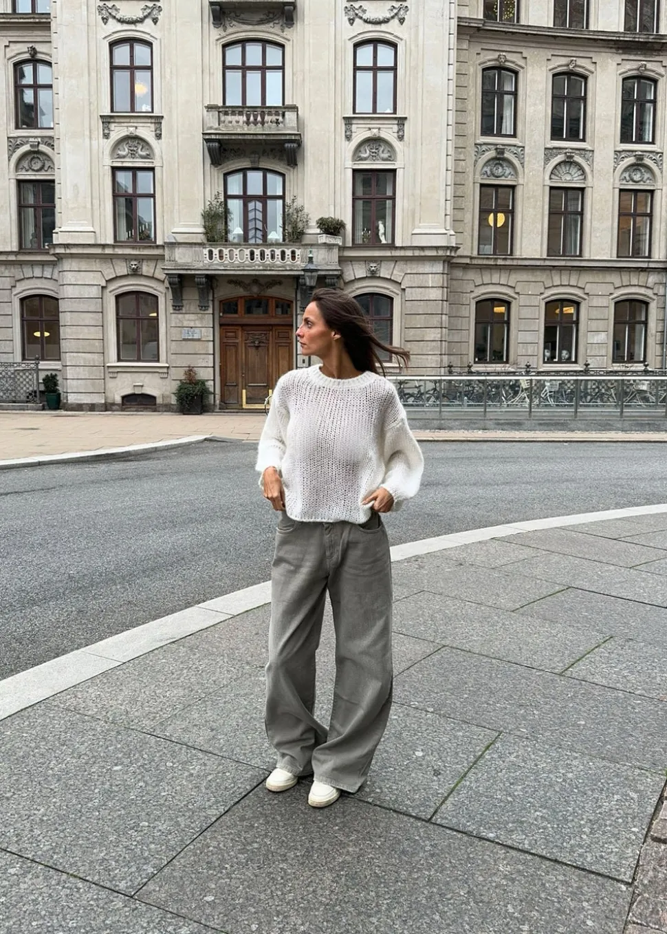 Ina striktrøje - Hvid