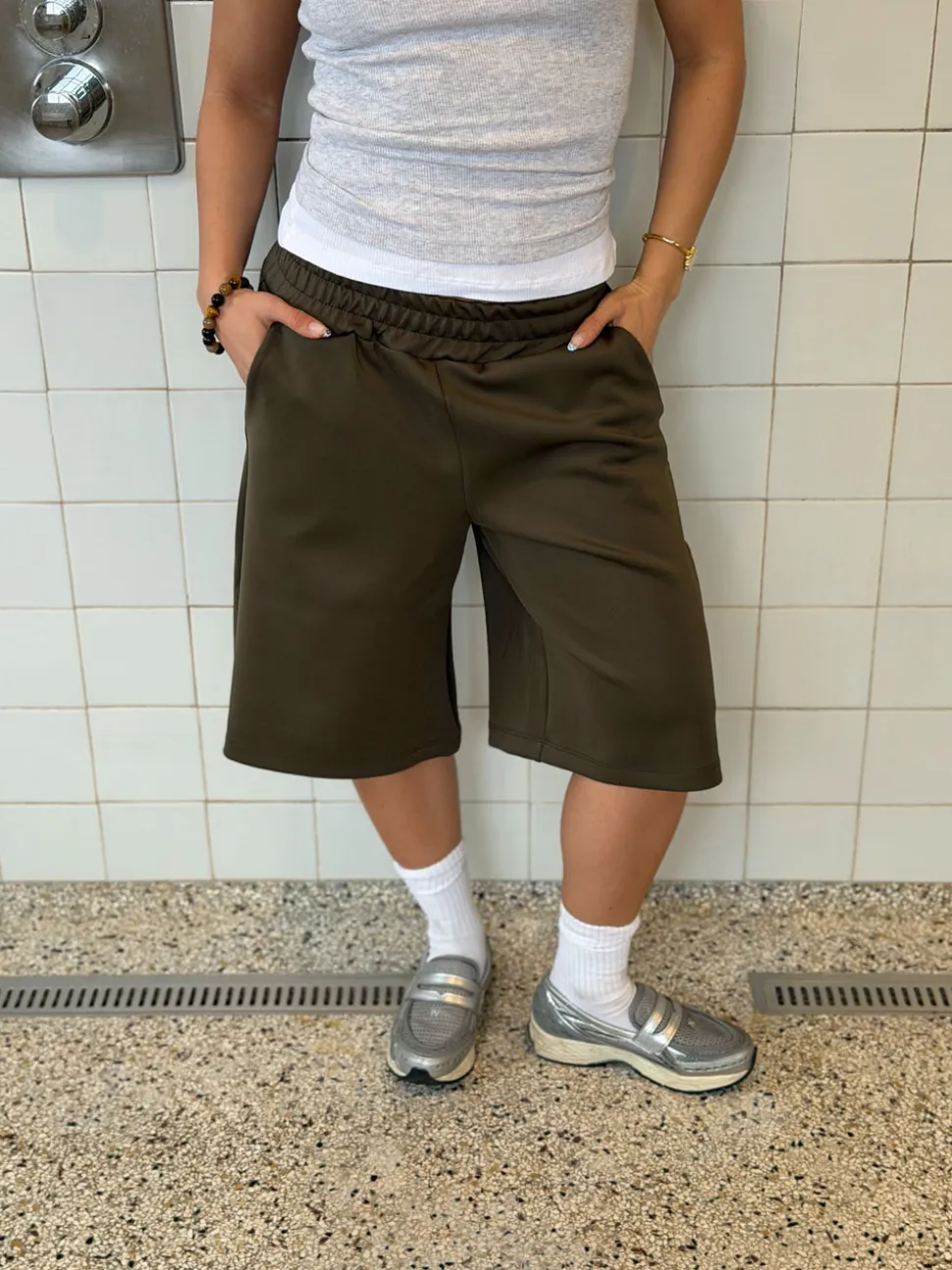 Kaline bermudashorts - Kaki