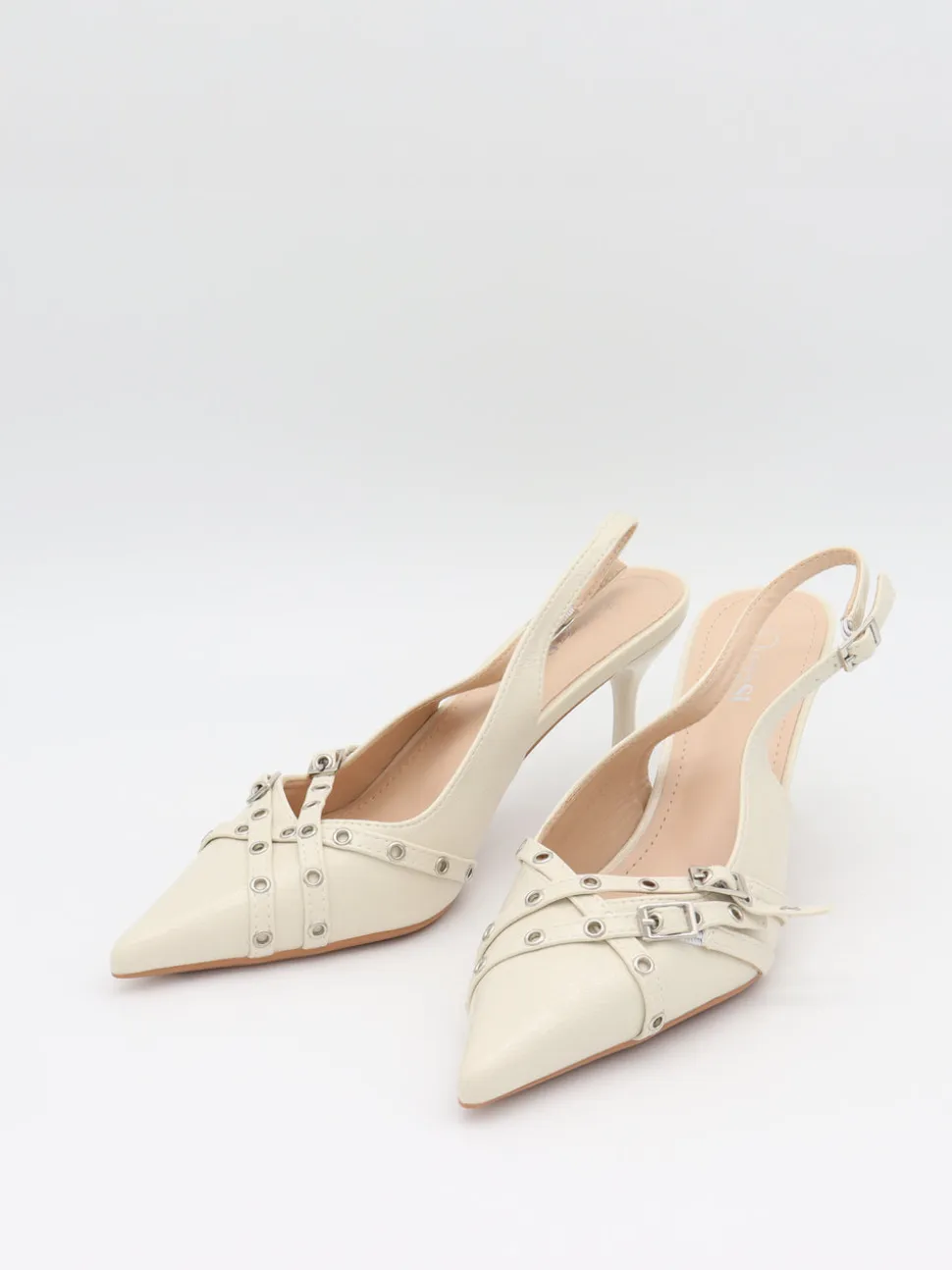 Kandy slingback stiletter - Cream