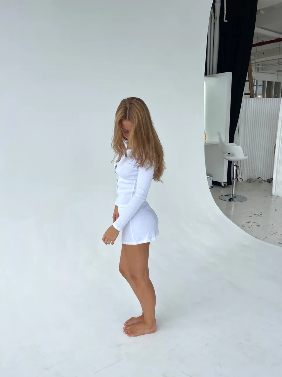 Kaya pointelle shorts - Hvid