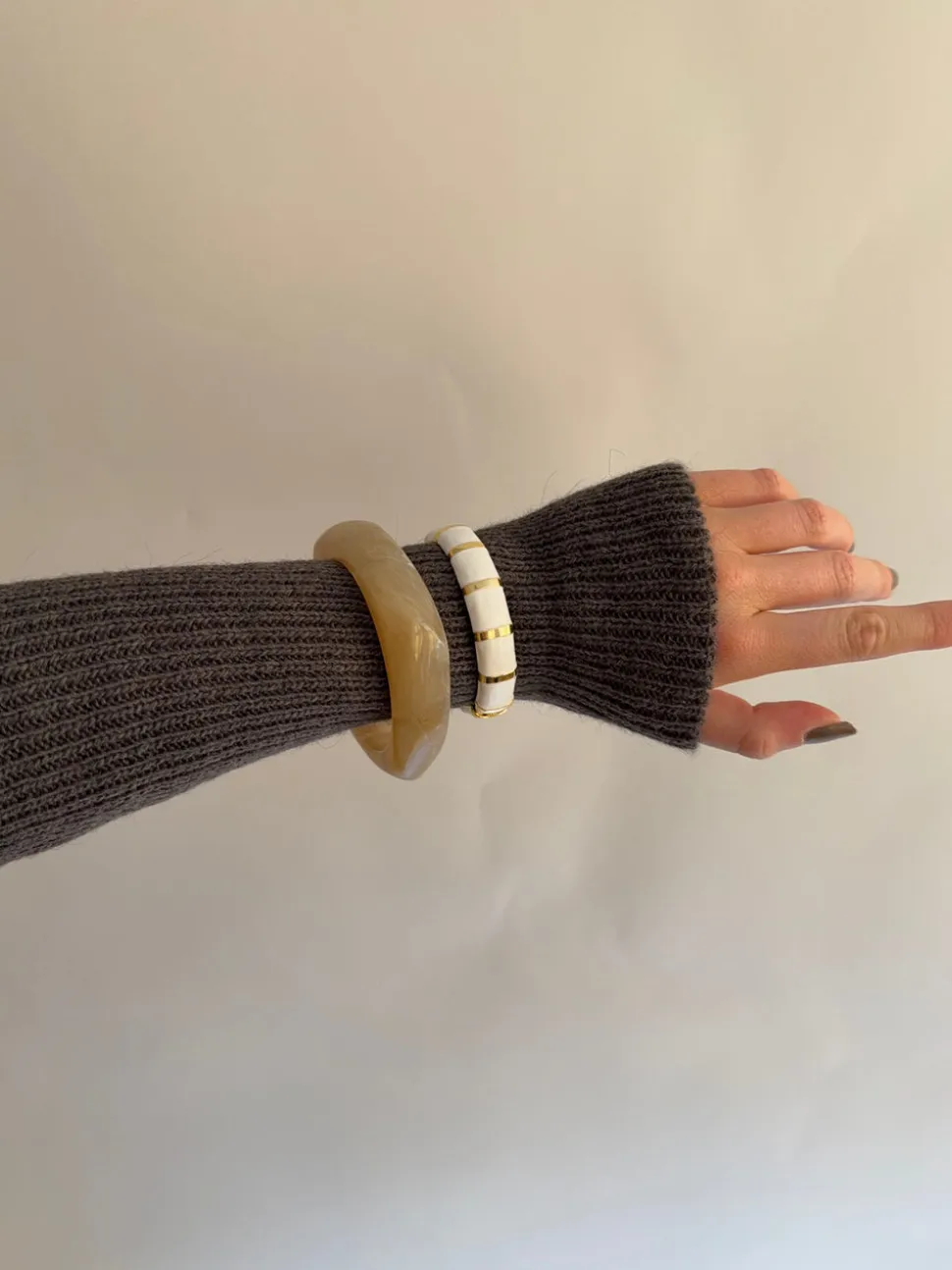 Lykke chunky armbånd - Honningfarvet