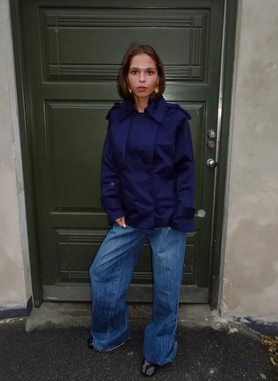 Tenny kort trenchcoat - Navy
