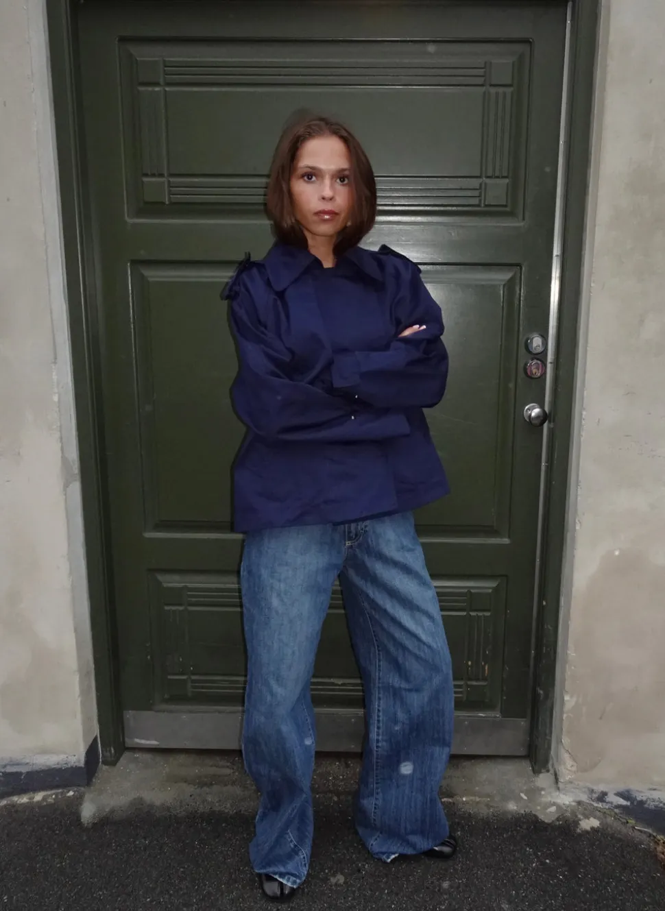 Tenny kort trenchcoat - Navy