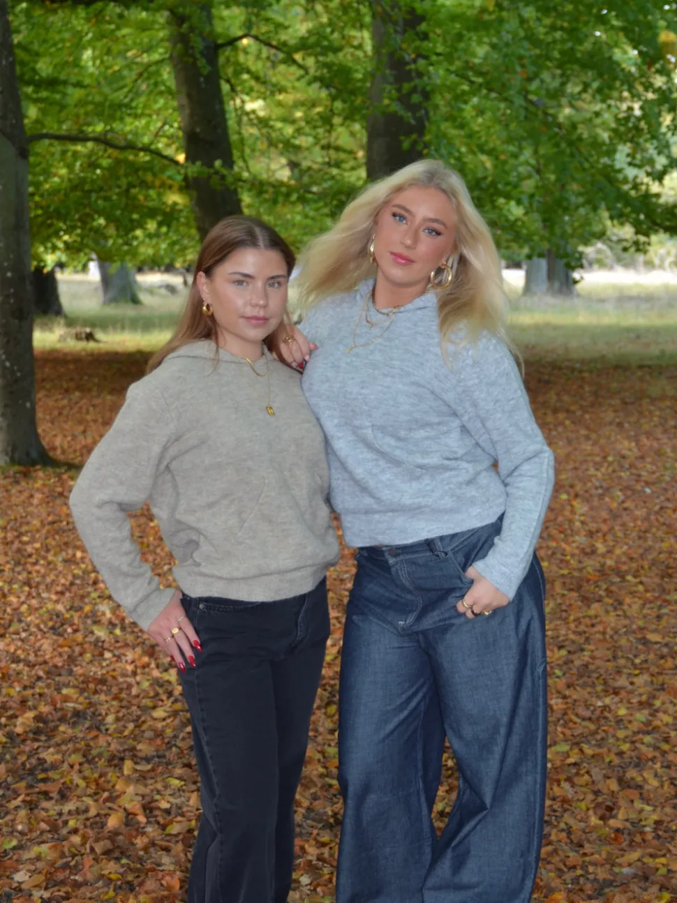 Tilly strikket hættetrøje - Grå