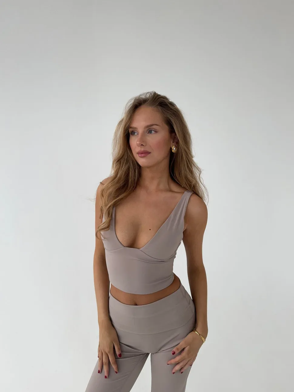 Ultimate v-neck top - Ash
