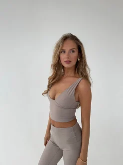 Ultimate v-neck top - Ash