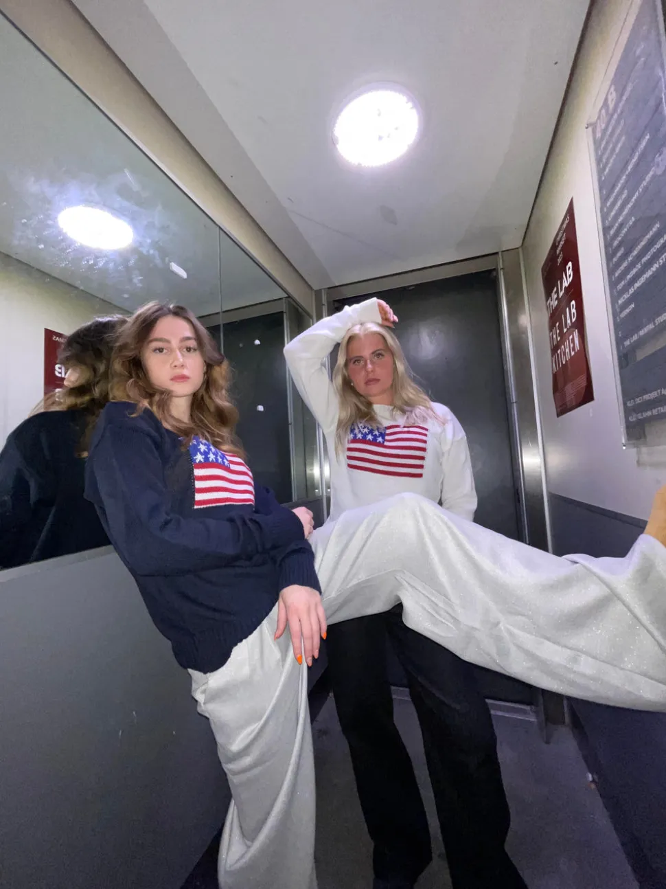 US flag strik - Hvid