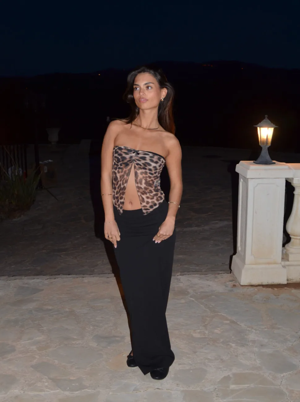 Zita bandeau meshtop - Leopard